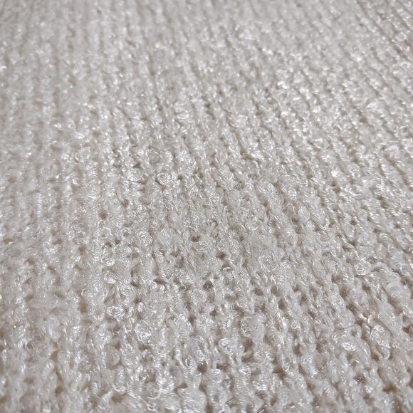 LUSH Cream Cocoon Sweater Size M Loose Casual Oversized Slouchy Kimono Metallic - Picture 9 of 12